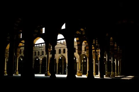 Exploring the mosque at the Citadel in Cairo Stock Photos
