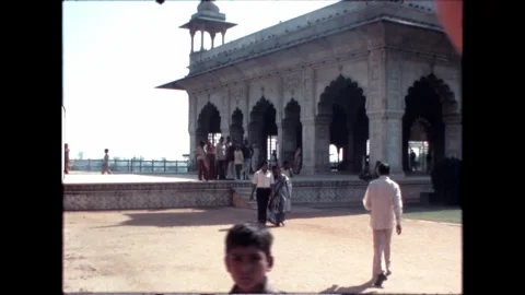 Exploring Mughal Archways Stock Footage 276292453