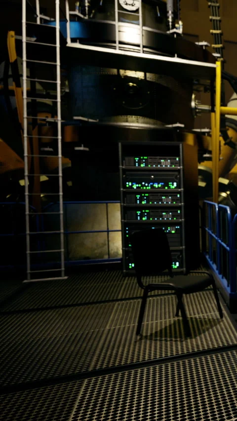 Exploring the mysteries of the universe inside a high tech observatory space Stock Footage 331838453