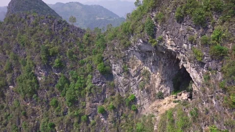 Exploring the Mysterious Mountain Caves of Ha Giang, Vietnam Stock Footage 277125711