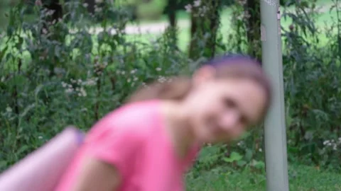 Exploring a nature trail with vibrant greenery Stock Footage 320334058