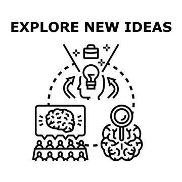 Exploring new ideas developing creative business solutions Stock Illustration