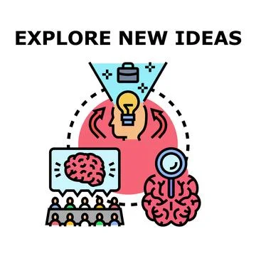 Exploring new ideas developing creative business solutions Stock Illustration