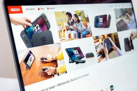 Exploring New Nintendo Switch 2 Features Online Fotos de archivo