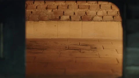 Exploring the old brick oven in a rustic kitchen Stock Footage 334517721