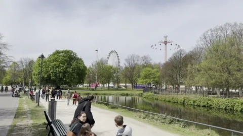 Exploring parks and attractions in Den Haag Stock-Footage 341293210