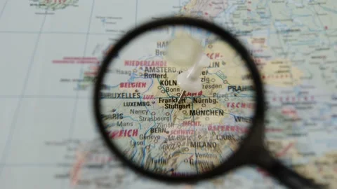 Exploring places in Europe with a focus on Stuttgart and surrounding cities on t Stock Footage 343288736