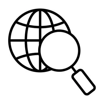 Exploring the planet icon vector. Isolated contour symbol illustration Stock Illustration