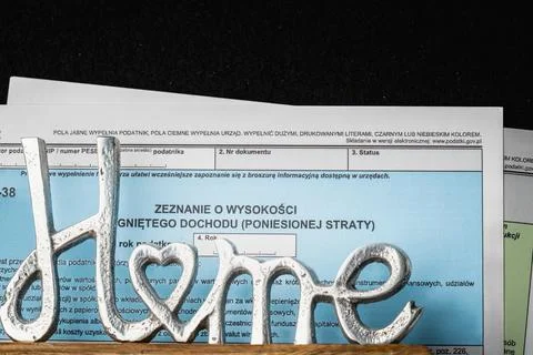 Exploring Polish PIT tax forms for individual income and financial planning Stock Photos