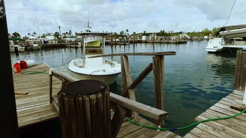 Exploring Port Lucaya Square and Waterfront Marina, Grand Bahama Stock Footage 98803354