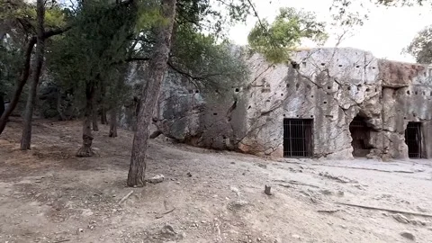 Exploring the Prison of Socrates Stock Footage 310708543