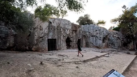 Exploring the Prison of Socrates Stock Footage 312774799