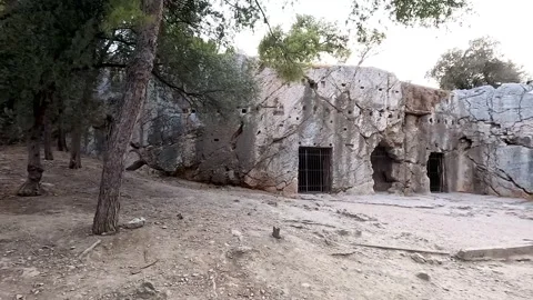 Exploring the Prison of Socrates Stock Footage 313643713