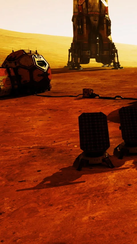 Exploring the red planet with advanced technology and a curious spirit Stock Footage 331841257