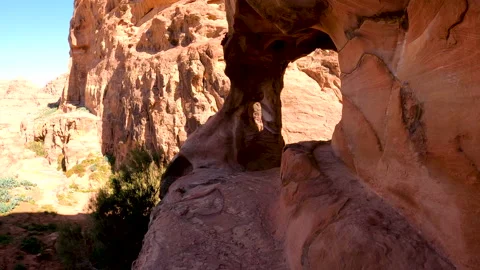 Exploring off-road from the mountains surrounding Petra Stock Footage 144061647