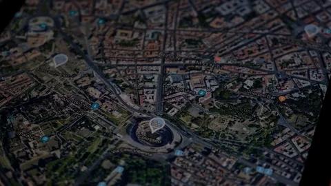 Exploring Rome Colosseum On apple Maps Stock Footage 123580545