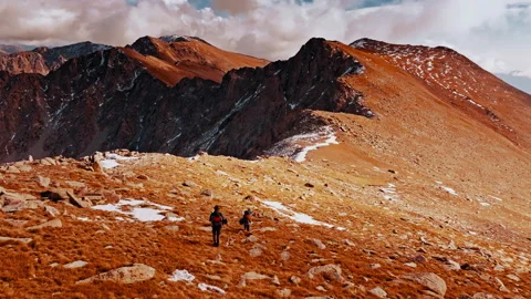 Exploring the rugged terrain of the Pyrenees mountains in Spain Stock Footage 303624090