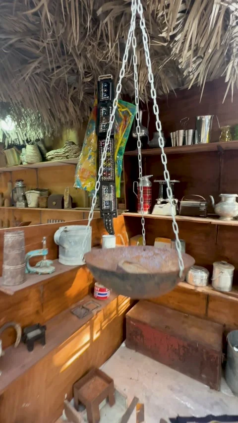 Exploring a Rustic Shop Full of Vintage Artifacts Stock Footage 337241545