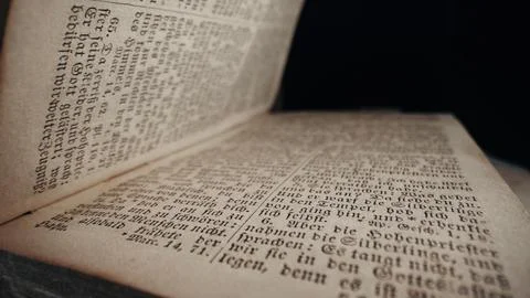 Exploring sacred christians heritage scriptures on german. Details of the Holy Stock Photos