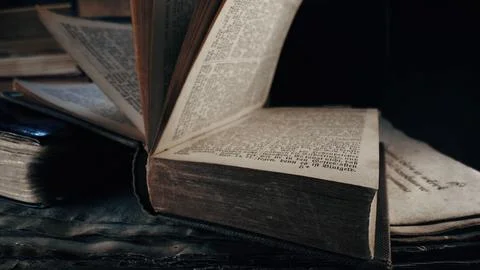 Exploring sacred christians heritage scriptures on german. Details of the Holy Foto stock