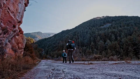 Exploring the scenic trails of the Pyrenees mountains in Spain Stock Footage 300389183