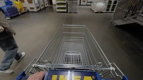 Exploring the Shopping Experience at IKEA While Having a Cart 스톡 동영상 291630621