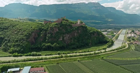 Exploring Sigmundskron Castle and Messner Mountain Museum Stock Footage 281575592