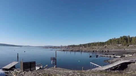 Exploring small islands in Norway Stock Footage 64416884