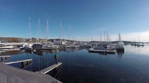 Exploring small islands in Norway Stock Footage 64416891