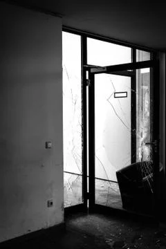 Exploring a smashed up place Foto stock