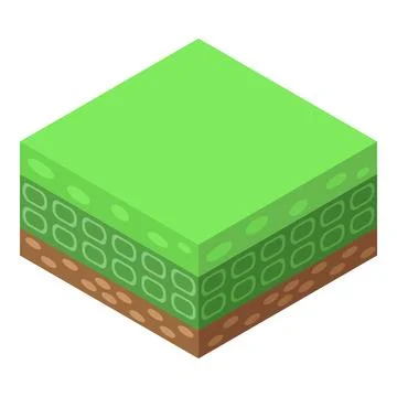Exploring soil layers, unveiling the earth's foundation in an isometric view Stock Illustration