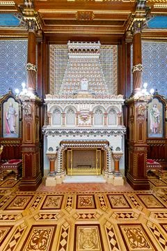 Exploring st. stephen's hall in budapest hungary 库存照片