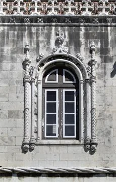 Exploring the stunning architecture of Lisbon's Jeronimos Monastery Stock Photos