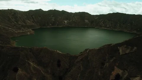 Exploring the stunning beauty of a volcanic lake Stock Footage 320304536