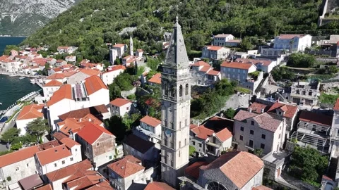 Exploring the stunning coastal town with ancient architecture and breathtaking Video stock 287787846