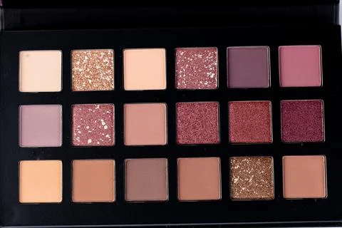 Exploring a Stunning Eyeshadow Palette: A Versatile Collection of Rich Earthy Stock Photos