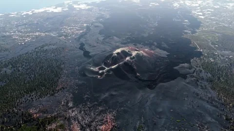 Exploring a stunning landscape from above at sunset Video stock 320266228