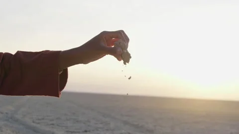 Exploring the stunning salt flats during a memorable road trip adventure Stock Footage 312660340