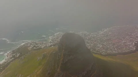Exploring the stunning view from Table Mountain in Cape Town, South Africa Stock Footage 288110069