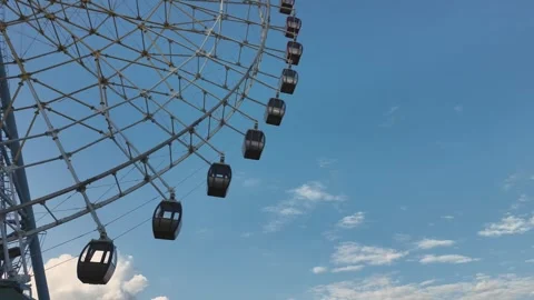 Exploring the stunning views from the Ferris wheel at sunset Stock-Footage 302265557