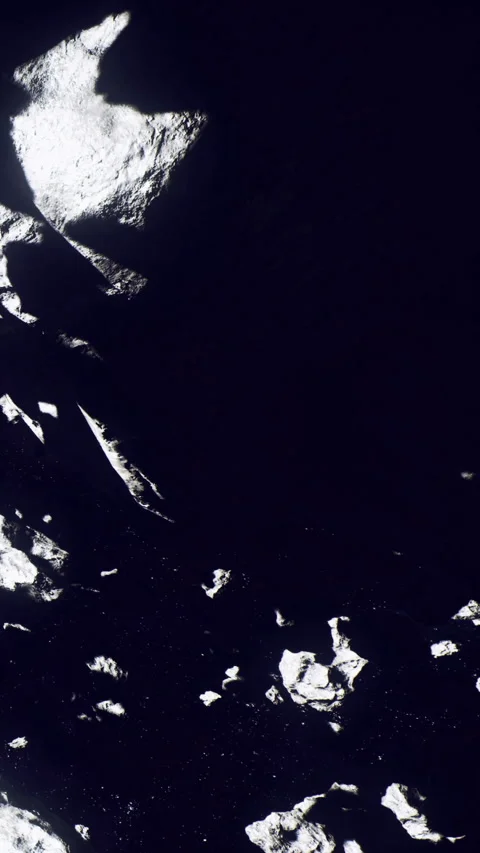 Exploring the surface and landscape of a celestial body in outer space Vídeos de archivo 339953888