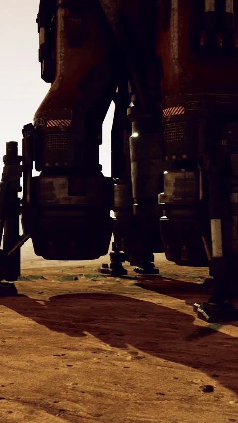 Exploring the surface of Mars with advanced robotic technology and landscapes Stock Footage 326199210