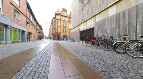 Exploring the swedish town Malmo by foot Stock-Footage 47581746