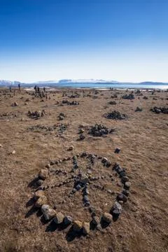 Exploring the tectonic plates and rock figures in Thingvellir National Park Stock Photos