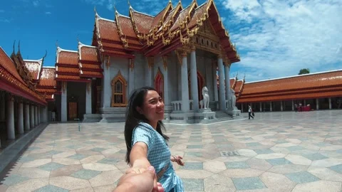 Exploring a Temple in Southeast Asia Stock Footage 314637669