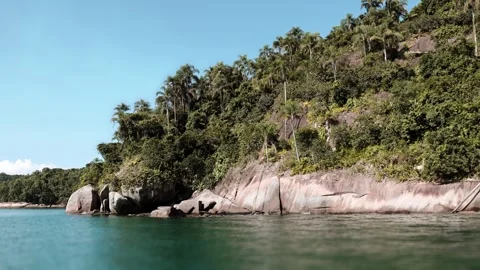 Exploring a Tiny Tropical Island - ilha grande, Brazil Stock Footage 256049860