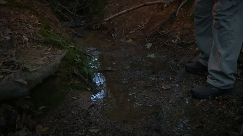 Exploring by Torch Light Stock-Footage 92146145