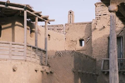 Exploring the Unique Architecture of Ancient Mud Structures and Their Intri.. Stock Photos