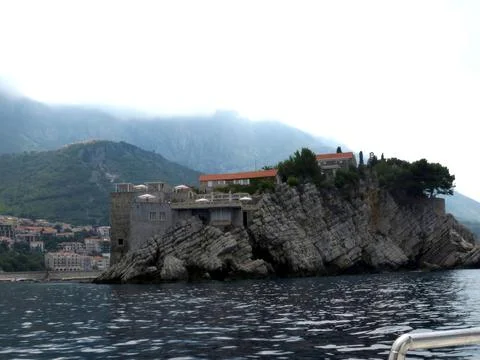 Exploring the Unique Architecture of Sveti Stefan Island Resort in Monteneg.. Stock Photos