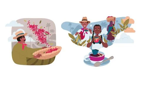 Exploring Unique Harvesting and Crafting Traditions An Enriching Cultural Stock Illustration